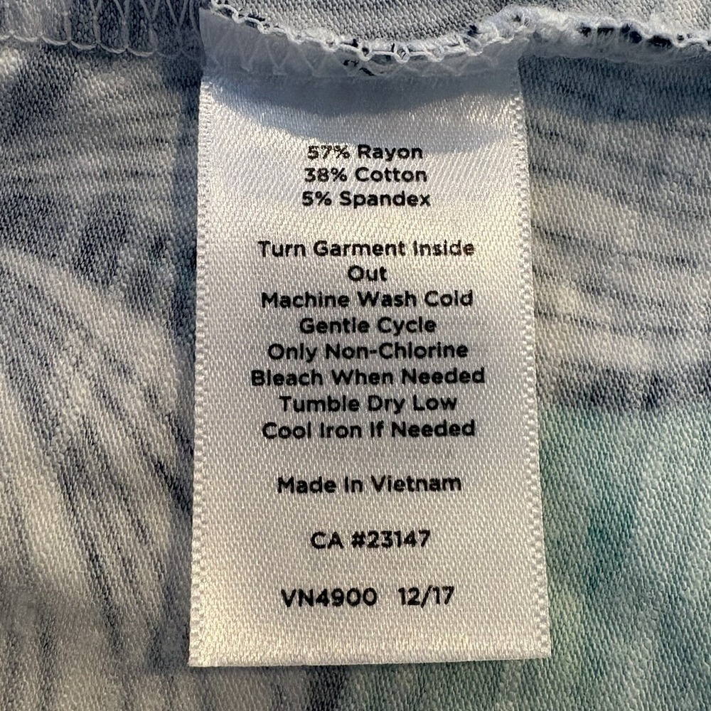 T by Talbots Womens Petite Teal Floral Knit Sleeveless Pocket Dress P VN4900 - Picture 6 of 8